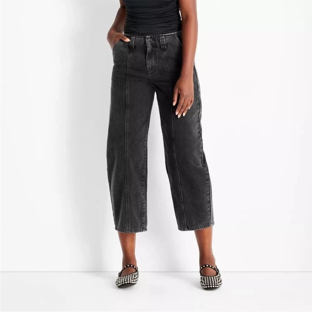 Future Collective Women's Mid-Rise Barrel Leg Jeans Size 16